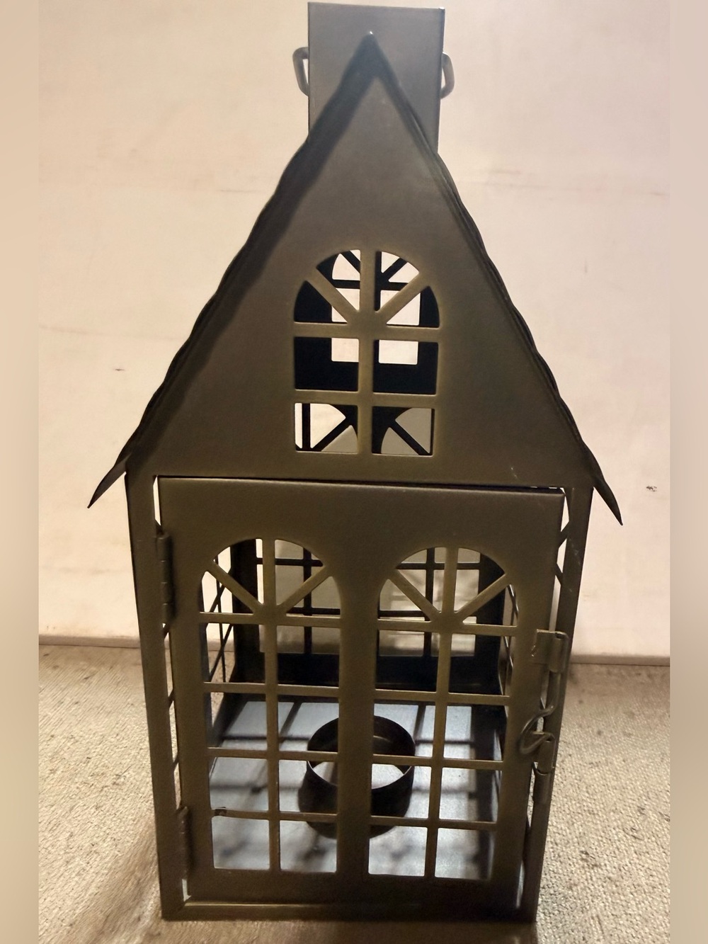 Target Olive Metal House-Shaped Lantern